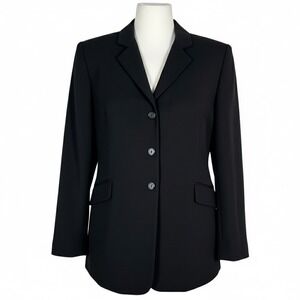Express Blazer‎ Jacket Womens 11/12 Black Vintage 90s 3-Button Structured Lined